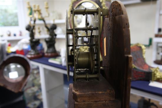 An early 20th century mahogany regulator, 5ft 4in.